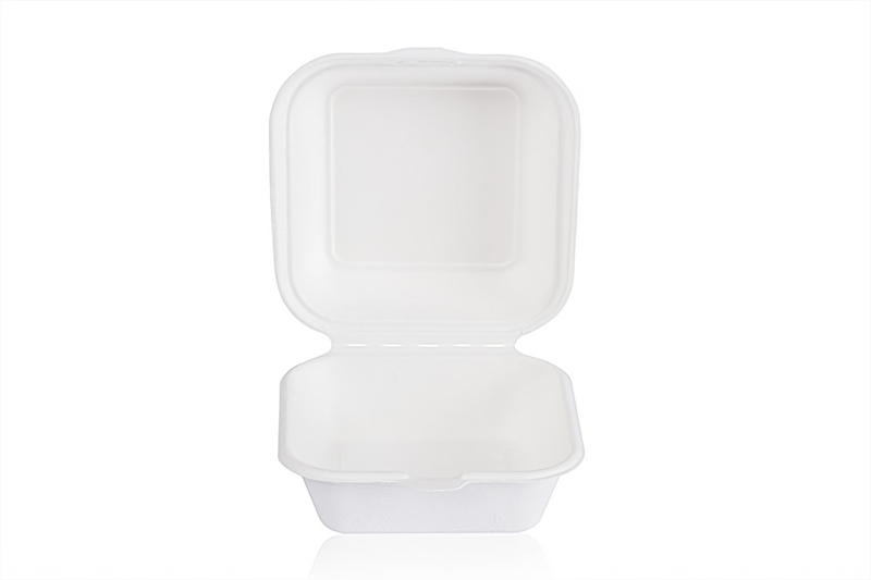6''*6''*3'' Compostable Clamshell Food Containers