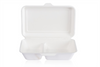 9''*6'' 2 Compartment Compostable Clamshell Food Containers