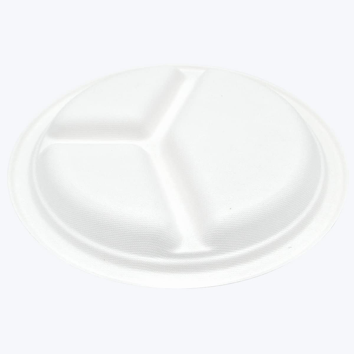 10 Inch 3 Compartment Biodegradable Plate